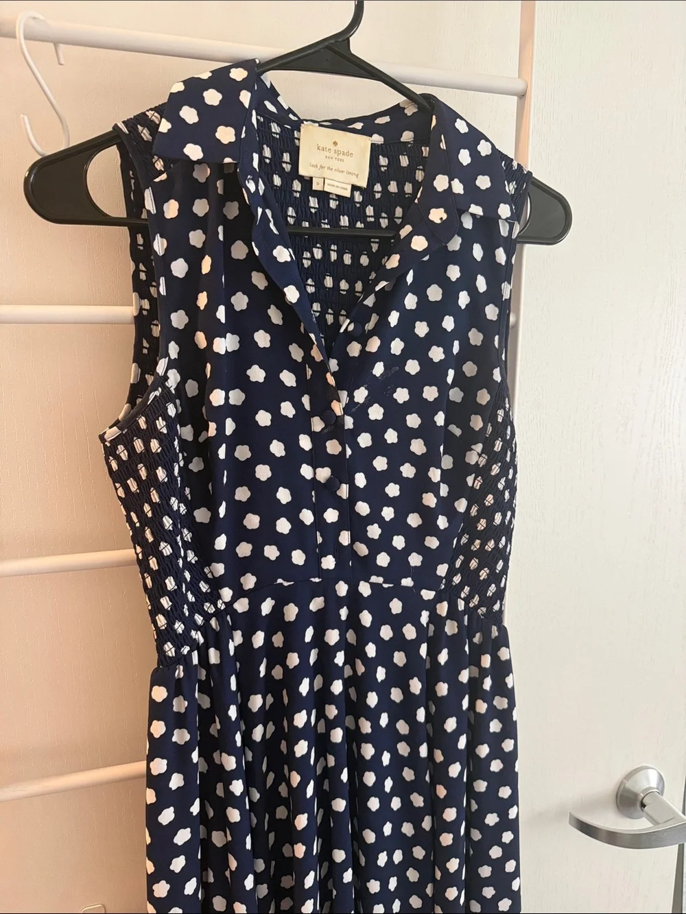 Kate Spade Navy Cloud Dot Midi Dress